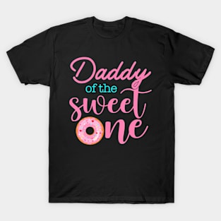 Daddy Of Sweet One 1St First Birthday Matching Family Donut T-Shirt